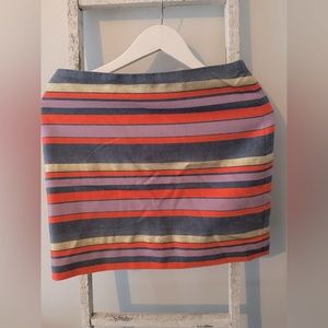 J. Crew striped short pencil skirt